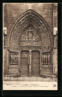 AK Paris, Cathédrale Notre-Dame, Facade, Portail De Droite  - Other & Unclassified