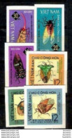 7657  Insects - Insectes - Vietnam Yv 451-56 MNH - Imperforated - 4,95 -- - Altri & Non Classificati