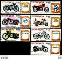 629  Motorcycles - Nicaragua Yv 1368-70 + Air Mail - MNH - 1,95 (9) - Motorbikes