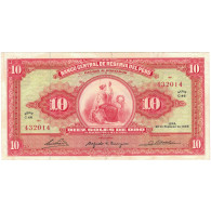 Billet, Pérou, 10 Soles De Oro, 1965, 1965-02-26, KM:88, TB+ - Perù