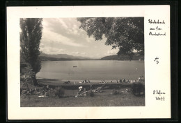 Foto-AK Adalbert Defner: Pörtschach Am See, Blick Auf Den Badestrand  - Other & Unclassified