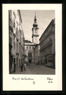 Foto-AK Adalbert Defner: Linz A. D., Strassenpartie Am Landhaus  - Andere & Zonder Classificatie
