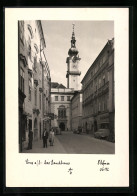 Foto-AK Adalbert Defner: Linz A. D., Strassenpartie Am Landhaus  - Sonstige & Ohne Zuordnung