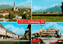 73943817 Freilassing Kirche Panorama Strassenpartie Ortsmotiv - Freilassing
