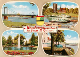 73943633 Homberg_Niederrhein Rheinbruecke Hebeturm Jugendherberge Bootshaus Fahr - Duisburg