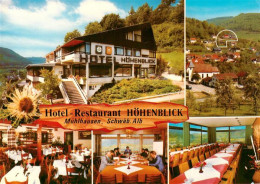 73902189 Muehlhausen Taele Hotel Restaurant Hoehenblick Gastraeume Panorama Mueh - Autres & Non Classés