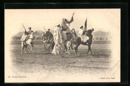 AK Arabische Männer Mit Gewehren Zu Pferd  - Non Classés