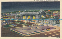 R035034 Union Station By Night. Kansas City. Mo. Max Bernstein - Wereld