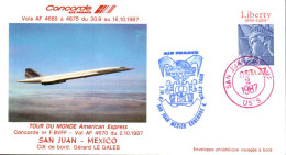 CONCORDE VOL 4669 à 4675 SAN JUAN-MEXICO 1987 - Concorde