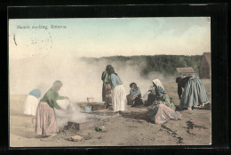 AK Rotorua, Maoris Cooking, Kochende Maori-Frauen  - Non Classés