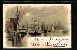 Lithographie Hamburg, Im Segelschiffhafen  - Andere & Zonder Classificatie