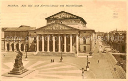 73795202 Muenchen Kgl Hof Und Nationaltheater Mit Maximilianstrasse Muenchen - Muenchen