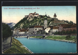 AK Graz, Albrechtsbrücke Mit Schlossberg Und Mur  - Autres & Non Classés