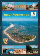 73755803 Norderney Nordseebad Fliegeraufnahme Promenade Strandpartien Hafen Park - Norderney