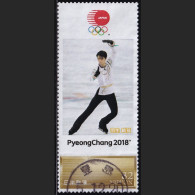 Japan Personalized Stamp, PyeonChang 2018 Olympic Hanyu Yuzuru Figure Skate (jpv9969) Used - Usati