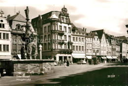 73283717 Trier Hauptmarkt Brunnen Fachwerk Trier - Trier