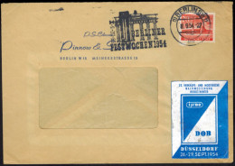 Berlin Brief 113 Mit Seltenem Werbestempel Festwoche Brandenburger Tor 1954 - Storia Postale