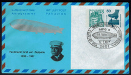 Privat Ganzsache Zeppelin Flugtag Marineflieger 2 WST Unfall + B & S Nordholz - Private Postcards - Used