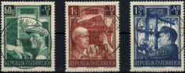 Österreich 961-963 Gestempelt Wiederaufbau Drei Werte Vollstempel Kat.Wert 54,00 - Lettres & Documents