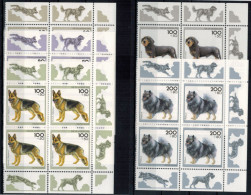 Bund 1797-01 Jugend Hunde Bogenecke Eckrand Viererblock O. Re. Postfrisch - Covers & Documents