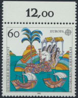 Bund 1608 Abart Passerverschiebung Lila 1992 Vom Oberrand Postfrisch MNH - Briefe U. Dokumente