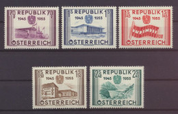 Österreich Unabhängigkeit 1012-1016 Luxus Postfrisch MNH Kat.-Wert 60,00 - Brieven En Documenten