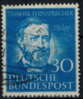 Bund 161 Philipp Reis 75 Jahre Telefon 30 Pfg. Gestempelt 1952 Kat.-Wert 18,00 - Used Stamps