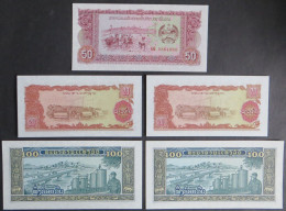 10 Geldscheine Banknoten Volksrepublik Laos P-25-P-30 1-100 Kip Bankfrisch UNC - Sonstige & Ohne Zuordnung