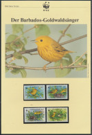 WWF Barbados 770-773 Tiere Vögel Goldwaldsänger Kpl. Kapitel Bestehend - Barbados (1966-...)