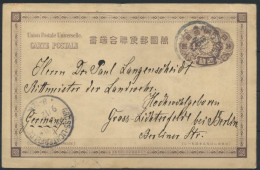 Japan Bild Ganzsache P 4s Braun Ab Nagasaki Nach Gross-Lichterfelde Berlin - Covers & Documents