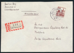 Bund R Brief EF 998 Burgen Schlösser Hohenwestedt Nach Schwäbisch Hall - Lettres & Documents