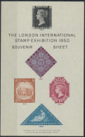 Großbritannien The London International Stamp Exhibition Souvenir Sheet 1950 - Cartas & Documentos