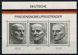 Bund Block 11 Friedensnobelpreisträger Tadellos Postfrisch - Lettres & Documents