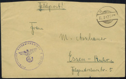 Feldpost Brief Mit Tarnstempel H........ Vom 11.9.1943 L 07372 Nach Essen - Briefe U. Dokumente