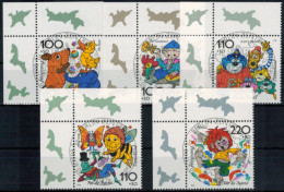 Bund 1990-94 Bogenecke Eckrand Vollstempel Jugend Trickfilm O. Li. Ersttags-SST - Briefe U. Dokumente