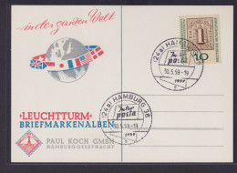 Bund Philatelie Reklame Werbung Leuchtturm Briefmarkenalben Hamburg Geestacht - Storia Postale