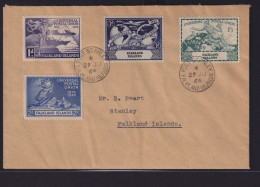 Falklandinseln Brief 98-101 UPU 75 Jahre Weltpostverien Ab Port Stanley - Islas Malvinas