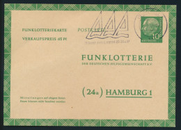 Bund Ganzsache FP 6 A Funklotterie Werbestempel Kieler Woche 1957 - Postkarten - Gebraucht