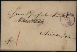 Preussen Brief Selt. Viol. Franco-St. Neisse F N. Stainau Oder Ścinawa Schlesien - Lettres & Documents
