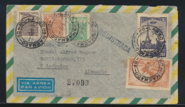 Brasilien R Luftpost Brief Wiesbaden 774 Flug Santos Dumont Um Den Eifelturm - Briefe U. Dokumente