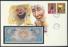 Geldschein Banknote Banknotenbrief Bhutan 1985 Schön Und Exotisches Motiv - Otros & Sin Clasificación