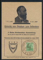 Besetzung Gemeinschaft Stephan UPU Kiel Briefmarken Ausstellung Gedenkblatt - Altri & Non Classificati