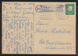 Landpoststempel Börnsen Neubörnsen über Hamburg Bergedorf Karte Bund EF Heuss - Lettres & Documents