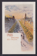Ansichtskarte Künstlerkarte Sign. Paris Boulevard Des Italiens Prachtstrasse - Autres & Non Classés