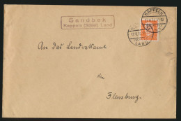 D. Reich Brief EF Landpoststempel Sandbek Kappeln Schlei Land Nach Flensburg - Covers & Documents