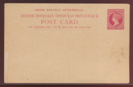 Britisch Honduras Ganzsache 3 C Queen Victoria Postal Stationery - Honduras