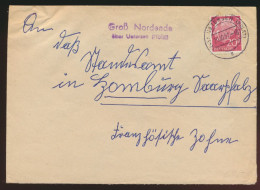Landpoststempel Groß Nordende über Uetersen Schleswig Holstein Brief Bund EF - Lettres & Documents