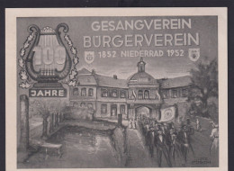 Musik Bund Seltene Künstler Ansichtskarte Gesang Verein Bürgerverein Niederrad - Storia Postale