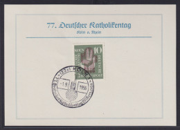 Bund Katholikentag Religion Glaube Sonderkarte Köln 1.9.1956 - Storia Postale