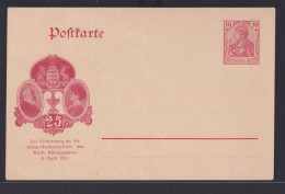 Deutsches Reich Brief Privatganzsache Germmania Silberhochzeit König Württemberg - Storia Postale